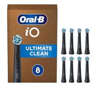 Oral-B iO Ultimate Clean Original Electric Toothbrush Head, Twisted & Angled Bristles for Deeper Plaque Removal, Pack of 8 Toothbrush Heads, Black,Packaging May Vary