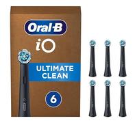 Oral-B iO Ultimate Clean Original Electric Toothbrush Head, Twisted & Angled Bristles for Deeper Plaque Removal, Pack of 6 Toothbrush Heads, Suitable for Mailbox, Black