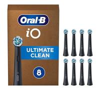Oral-B iO Ultimate Clean Original Electric Toothbrush Head, Twisted & Angled Bristles for Deeper Plaque Removal, Pack of 8 Toothbrush Heads, Black,Packaging May Vary