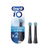 Oral-B iO Ultimate Clean Toothbrush Refill Replacement Heads Black, 2 Unit
