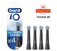 Oral-B iO Ultimate Cleans Replacement Toothbrush Heads Pack of 4 Black