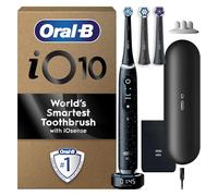 Oral-B iO10 Electric Toothbrushes Adults, Gifts For Women / Men, 1 Handle, 3 Toothbrush Heads, Charging Travel Case, Toothbrush Head Holder, 7 Modes, 2 Pin UK Plug, Cosmic Black, Oral B IO Toothbrush