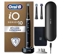 Oral-B iO10 Electric Toothbrushes Adults, Gifts For Women / Men, 1 Handle, 3 Toothbrush Heads, Charging Travel Case, Toothbrush Head Holder, 7 Modes, 2 Pin UK Plug, Cosmic Black, Oral B IO Toothbrush