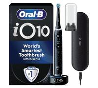 Oral-B iO10 Electric Toothbrushes For Adults, Gifts For Women / Men, 1 Handle, 1 Ultimate Clean Toothbrush Head, Charging Travel Case, 7 Modes, 2 Pin UK Plug, Cosmic Black, Oral B IO Toothbrush