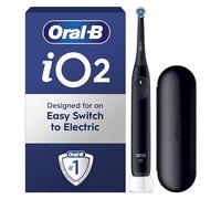 Oral-B iO2 Night Black Electric Toothbrush, 1 Toothbrush Head, 1 Travel Case, Designed by Braun