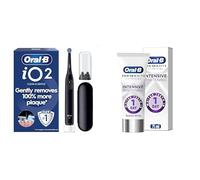 Oral-B iO2 Electric Toothbrush for Adults, Night Black + Oral-B Pro-3D White Clinical Intensive Whitening Toothpaste Radiant White 75ml