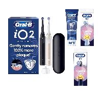 Oral-B iO2 Electric Toothbrush Night Black & Calm Pink Duo Pack Black & Pink