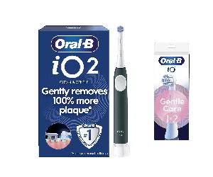 Oral-B iO2 Electric Toothbrush - Without Toothpaste - Toothbrush + 2 Toothbrush Heads (Gentle Care)