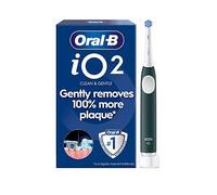 Oral-B iO2 Electric Toothbrush, 3 Modes, 100% Cleaner Teeth, Automatic Pressure Sensor, Quite Sound, Long-Lasting Battery, Forest Green