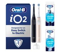 Oral-B iO2 Night Black & Calm Pink Electric Toothbrushes - Without Toothpaste - Toothbrush