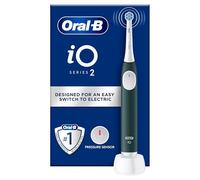 Oral-B iO 2 Forest Green Electric Toothbrush for Adults, 3 Cleaning Modes, Gentle on Gums, Soft Brushing, Accessories, Oral B Brush Replacement, Charger