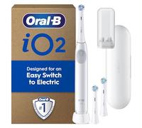 Oral-B iO2 White Electric Toothbrush + iO Ultimate Clean Toothbrush Heads 2 Pack Bundle
