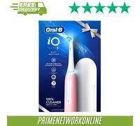 Oral-B iO3 Electric Toothbrushes Adults, 1 Toothbrush Head & Travel Case, 3 Modes With Teeth Whitening, 2 Pin UK Plug, Pink