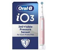 Oral-B iO3 Electric Toothbrushes Adults, 1 Toothbrush Head & Travel Case, 3 Modes With Teeth Whitening, 2 Pin UK Plug, Pink