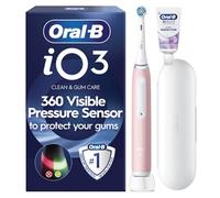 Oral-B iO3 Electric Toothbrush, Blush Pink, with Travel Case and Toothpaste