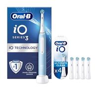 Oral-B iO3 Electric Toothbrushes Adults, Mothers Day Gifts For Her / Him, 4 Toothbrush Heads, 3 Modes With Teeth Whitening, 2 Pin UK Plug, Blue