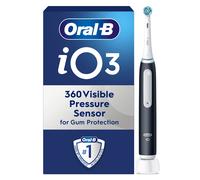 Oral-B iO3 Matte Black Electric Toothbrush - Toothbrush + 2 Toothbrush Heads (Radiant White)