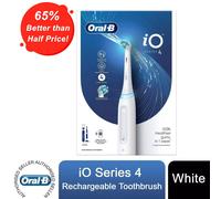 Oral-B iO4 Electric Toothbrush with Toothbrush Head & Travel Case, White