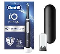 Oral-B iO4 Electric Toothbrushes For Adults, 1 Toothbrush Head & Travel Case, 4 Modes With Teeth Whitening, UK 2 Pin Plug, Black, Oral B Io4