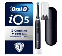 Oral B iO5 Black Electric Toothbrush Designed By Braun - Toothbrush + 8 Toothbrush Heads