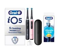 Oral B iO5 Black & Pink Electric Toothbrushes Designed By Braun Duo Pack - Toothbrush
