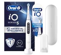 Oral B iO5 White Electric Toothbrush Designed By Braun - Toothbrush + 4 Toothbrush Heads