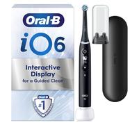 Oral-B iO6 Adult Electric Toothbrushes, 1 Toothbrush Head, 5 Modes with Teeth Whitening, UK 2 Pin Plug, Travel Case, Black Lava
