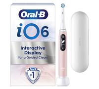 Oral-B iO6 Electric Toothbrush, Travel Case, 5 Modes, App Guidance, AI Tracker, Position Detection, Interactive Display, 2 Minute Timer, Pink sand