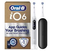 Oral-B iO 6 Grey Electric Toothbrush, 2 Toothbrush Heads, 1 Travel Case, Designed by Braun