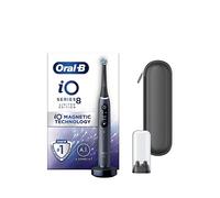 Oral B iO8 Black Electric Toothbrush with Zipper Case - Toothbrush + 4 Refills