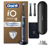 Oral-B iO8 Electric Toothbrush For Adults, App Connected Handle, 3 Toothbrush Heads, Travel Case & Toothbrush Head Holder, 6 Modes, Teeth Whitening