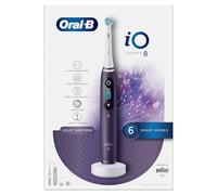 Oral-B iO8 Electric Toothbrushes For Adults, App Connected Handle, 1 Toothbrush Head & Travel Case, 6 Modes with Teeth Whitening, 2 Pin UK Plug, Violet