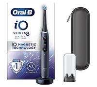 Oral B iO8 Black Electric Toothbrush with Zipper Case - Toothbrush + 4 Refills