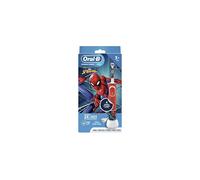Oral-B Kids Spider-Man Electric Toothbrush (3+): Rechargeable with handle, charger, brush head, 4 stickers; round extra-soft head, gentle mode