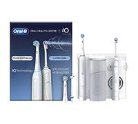 Oral-B Oral Health Center Irrigator; Waterflosser, 1 Oxyjet Nozzle, 1 Water Jet Nozzle, 1 iO4 Electric Toothbrush, 2 Toothbrush Heads, Plaque Remover for Teeth