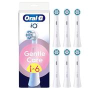 Oral-B Pack of 6 Gentle Care Replacement Brushes, Genuine White, Softest Brushing, Suitable for Sensitive Gums, Round Brush for Oral B iO Electric Toothbrushes