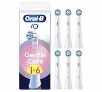 Oral-B Pack of 6 Gentle Care Replacement Brushes, Genuine White, Softest Brushing, Suitable for Sensitive Gums, Round Brush for Oral B iO Electric Toothbrushes