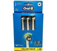 Genuine Braun Oral-B Precision Clean Toothbrush Heads, 3 Heads, White - EB20B3