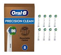 Oral-B Precision Clean Electric Toothbrush Head with CleanMaximiser Technology, Excess Plaque Remover, Pack of 8, Suitable for Mailbox, White
