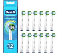 Oral-B Precision Clean Electric Toothbrush Head with CleanMaximiser Technology, Excess Plaque Remover, Pack of 12, White