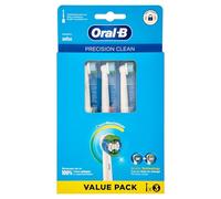 Genuine Braun Oral-B Precision Clean Toothbrush Heads, 3 Heads, White - EB20B3