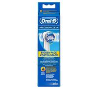 Oral-B Precision Clean Toothbrush Heads, White/Blue, 4