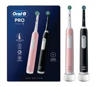 Oral-B Pro 1 Duo Pack Adult Rotating-oscillating toothbrush Black, Pink