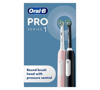 Oral-B Pro 1 Electric Toothbrush Duo Pack - Black/Pink