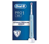 Oral-B Pro 1 Electric Toothbrushes For Adults With Pressure Sensor, Mothers Day Gifts For Her / Him, 1 Handle, 1 Toothbrush Head, 1 Mode with 3D Cleaning, 2 Pin UK Plug, 600, Blue