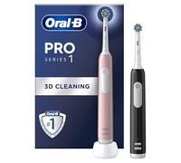 Oral-B Pro 1 Duo Pack Adult Rotating-oscillating toothbrush Black, Pink