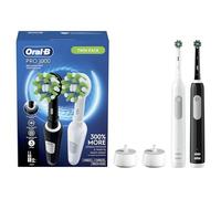 Oral-b Pro 1000 Crossaction Electric Toothbrush, Powered by Braun, Black and White, 2 Count