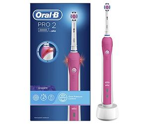Oral-B Pro 2000/ Pro 2 2000W 3DWhite Electric Toothbrush Rechargeable Powered by Braun (packaging may vary) (UK 2-Pin Bathroom Plug)