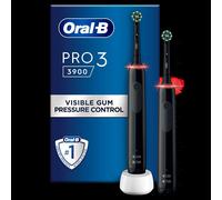 Oral-B Pro 3 2x Electric Toothbrushes with Smart Pressure Sensor, 2 Handles & 2 Cross Action Toothbrush Heads, 3 Modes with Teeth Whitening, Gift