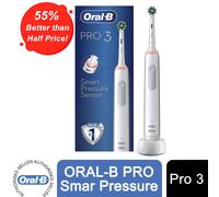 Oral-B Pro 3 3000 CrossAction White or 3D White Pink Rotating Motion Toothbrush